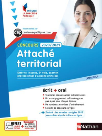Attaché territorial Concours externe, interne, 3e voie et examen professionnel d'attaché principal.