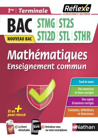 Mathématiques enseignement commun 1re et Tle Bac technologique. Edition 2020