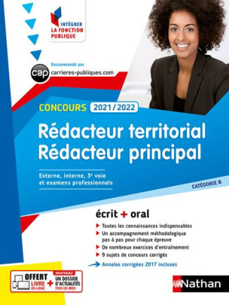Concours Rédacteur territorial et Rédacteur principal Catégorie B. Concours externe, interne, 3e voi