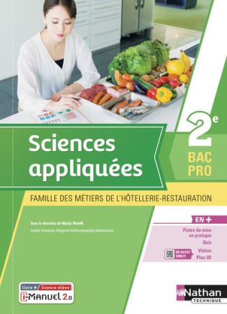 Sciences appliquées 2e Bac Pro famille des métiers de l'hôtellerie-restauration. Edition 2021