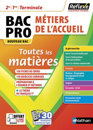 Toutes les matières Bac Pro Métiers de l'accueil. Edition 2021