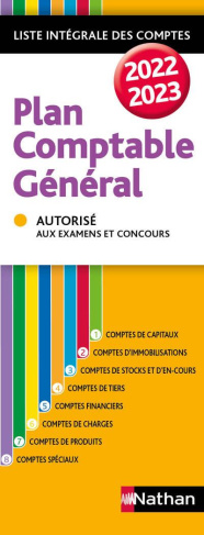 Plan comptable général. Liste intégrale des comptes, Edition 2022-2023