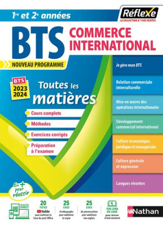 Toutes les matières BTS CI Commerce international, 1re/2e année. Edition 2023-2024