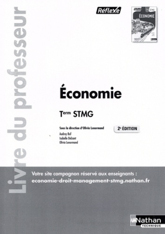 Economie Tle STMG. Livre du professeur, 2e édition
