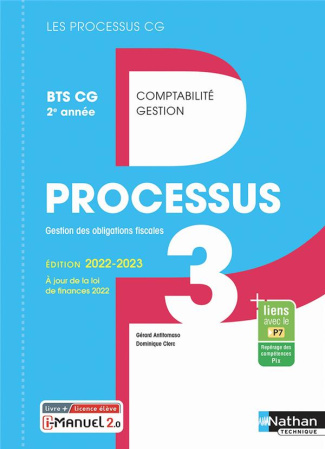 Processus 3 Gestion des obligations fiscales BTS CG 2e année Les processus CG. Livre   licence élève