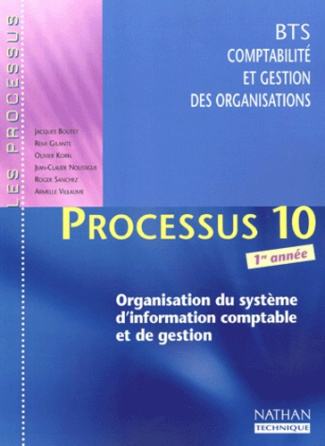 Processus 10 BTS CGO 1ère année. Organisation du système d'information comptable et de gestion