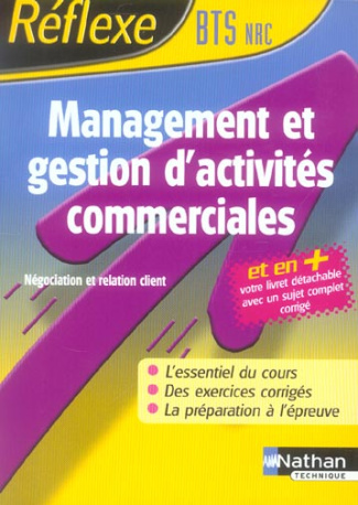 Management et Gestion d'Activités Commerciales BTS NRC