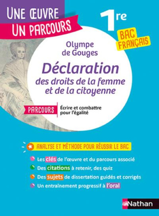 Déclaration de droits de la femme et de la citoyenne. Parcours "Ecrire et combattre pour l'égalité"