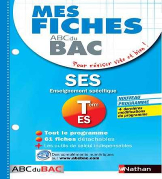 SES enseignement spécifique Tle ES