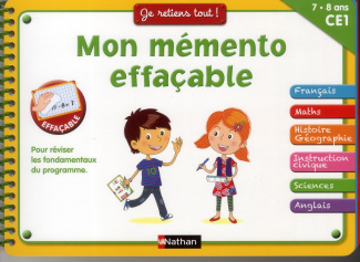 Mon mémento effaçable. CE1 7-8 ans