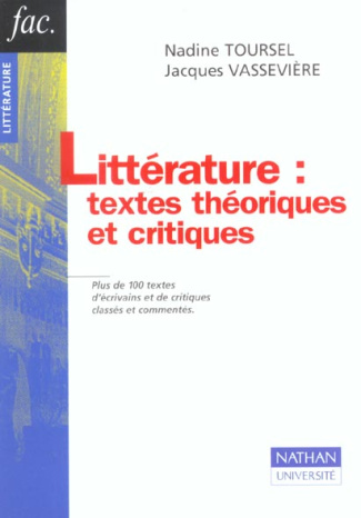 LITTERATURE : TEXTES THEORIQUES ET CRITIQUES