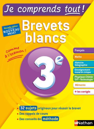 Brevets blancs 3e. Edition 2018