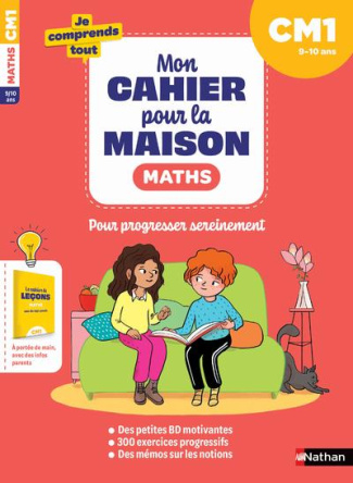 Maths CM1. Mon cahier pour la maison, avec un cahier détachable pour les parents, Edition 2022