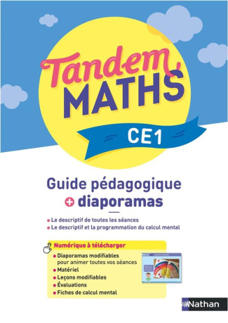 Maths CE1 Tandem. Guide pédagogique   Diaporamas, Edition 2023