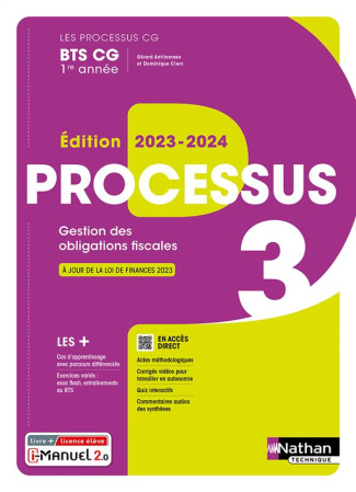 BTS CG 1re année Processus 3. Edition 2023