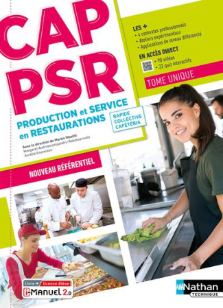 CAP PSR Production et service en restaurations. Livre   Licence élève