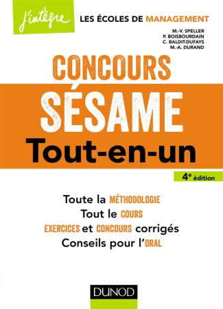 Concours Sésame. Tout-en-un, 4e édition