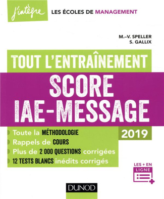 Score IAE-Message : tout l'entraînement. Edition 2019
