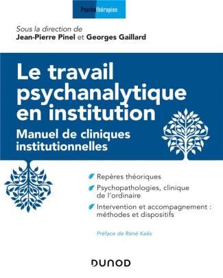 Le travail psychanalytique en institution. Manuel des cliniques institutionnelles
