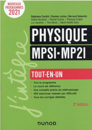 Physique MPSI-MP2I. Tout-en-un, 2e édition