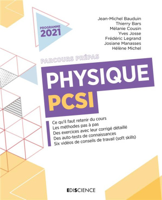 Physique PCSI. Edition 2021