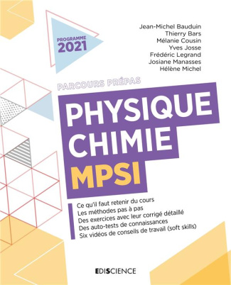 Physique-Chimie MPSI. Edition 2021