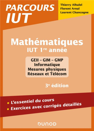 Mathématiques IUT 1re année. 3e édition