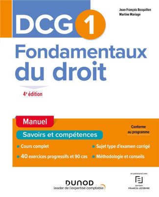Fondamentaux du droit DCG 1. Manuel, 4e édition