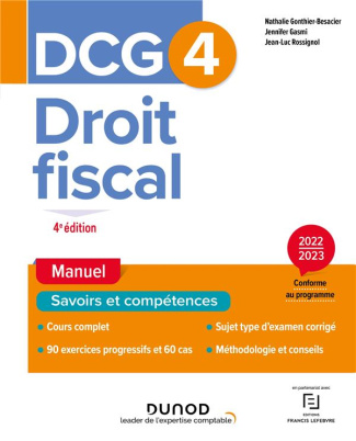 Droit fiscal DCG 4. Manuel, Edition 2022-2023