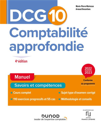 DCG 10 Comptabilité approfondie. Edition 2022-2023