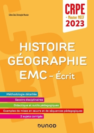 Histoire Géographie - Enseignement moral et civique - Ecrits. Concours Professeur des Ecoles   Maste