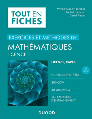 Mathématiques licence 1. Exercices et méthodes, 2e édition