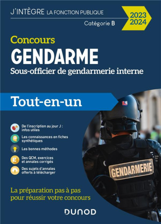 Concours gendarme. Sous officier de gendarmerie interne, Edition 2023-2024