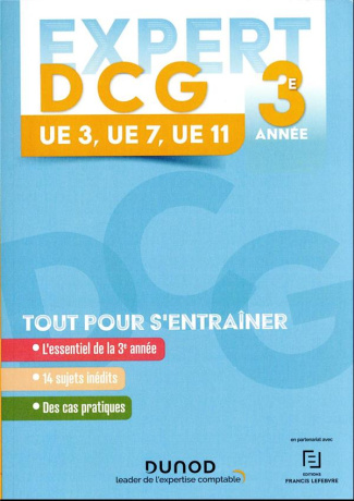 Expert DCG 3e année UE 3, UE 7, UE 11. Tout pour s'entraîner