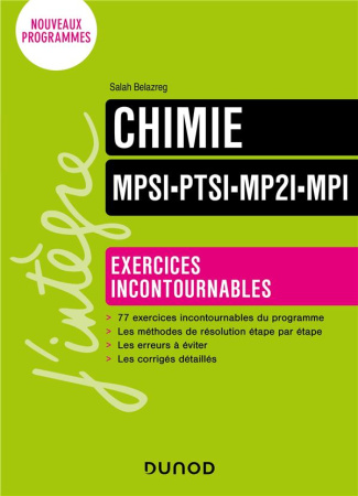 Chimie MPSI-PTSI-MP2I-MPI. Exercices incontournables