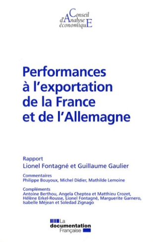Performances à l'exportation de la France et de l'Allemagne
