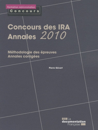 Concours des IRA. Annales 2010 Epreuves écrites