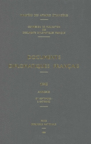 Documents diplomatiques français. 1945 – Annexes (11 septembre – 2 octobre)