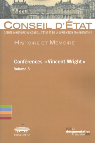 Conférences "Vincent Wright". Volume 3
