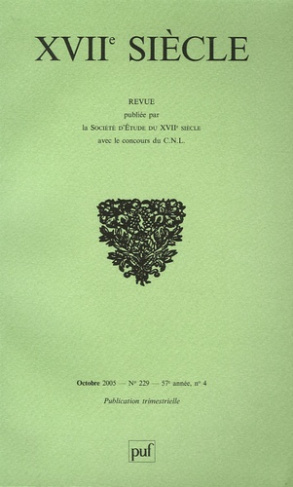 XVIIe siècle N° 229, Octobre-décembre 2005