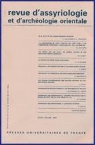 Revue d'assyriologie et d'archéologie orientale N° 98/2004