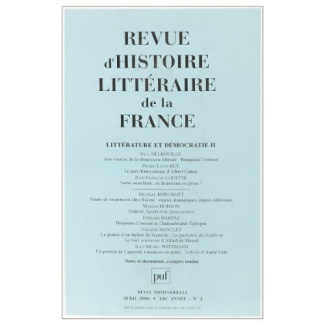 Revue d'histoire littéraire de la France N° 2, Avril 2006 : Littérature et démocratie 2