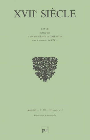 XVIIe siècle N° 235, avril 2007