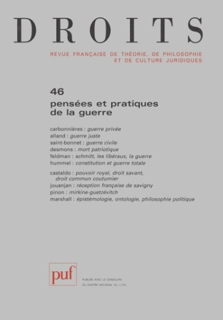 Droits N° 46/2007 : Pensées et pratiques de la guerre