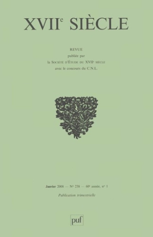 XVIIe siècle N° 238, Janvier-Mars 2008 : Archéologie d'un spectacle jésuite : Polymestor et Sigalion