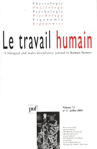 Le travail humain Volume 72 N° 3, Juillet 2009