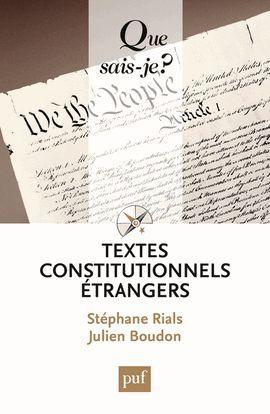 Textes constitutionnels étrangers. 14e édition