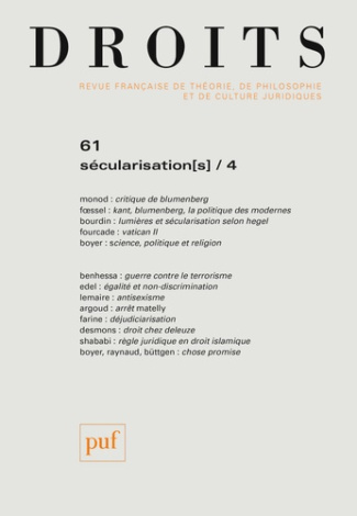 Droits N° 61/2015 : Sécularisation(s). Tome 4