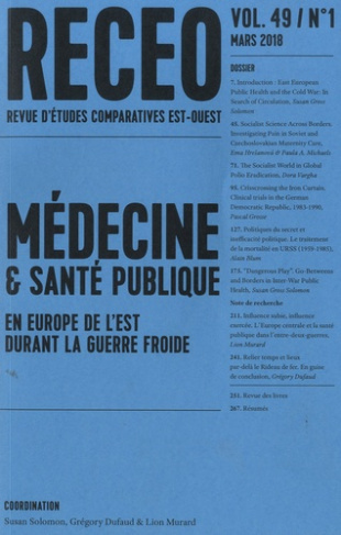 Revue d'études comparatives Est-Ouest Volume 49 N° 1, mars 2018 : Médecine & santé publique. En Euro