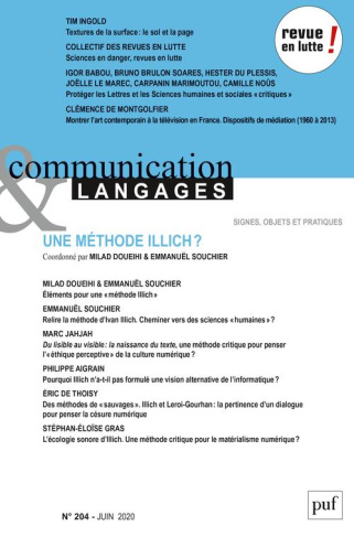 Communication et Langages N° 204, juin 2020